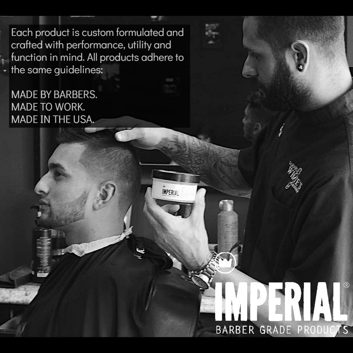 Imperial Barber Grade Products | Gel Pomade, 12 oz | Strong Hold | High Shine | Water-Based | Easy to Wash Out | Heat Resistant | All-Day Hold