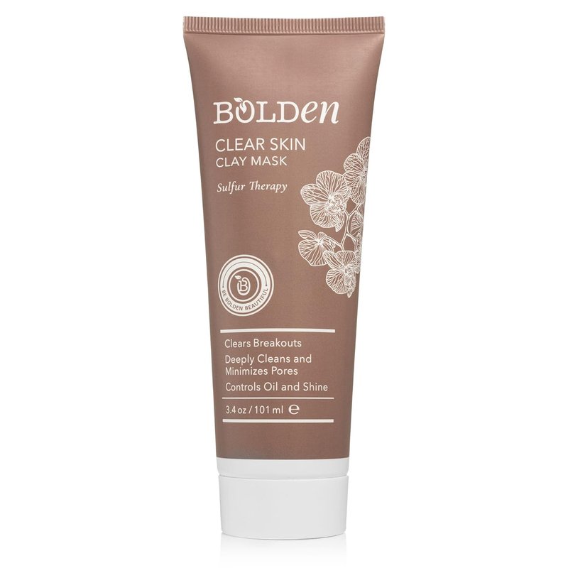 Clear Skin Clay Mask - Deep Pore Cleansing Sulfur Formula | Pore Minimizer & Oil Reducer for Sensitive Skin | 3.5 fl oz