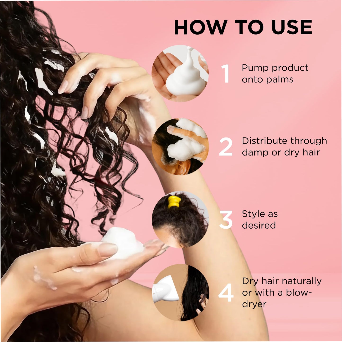 Style Factor EDGE BOOSTER Extra Strength Setting Mousse – Frizz Control, Extra Volume, and Conditioning – 6.4oz Amber Mousse for Curly Hair