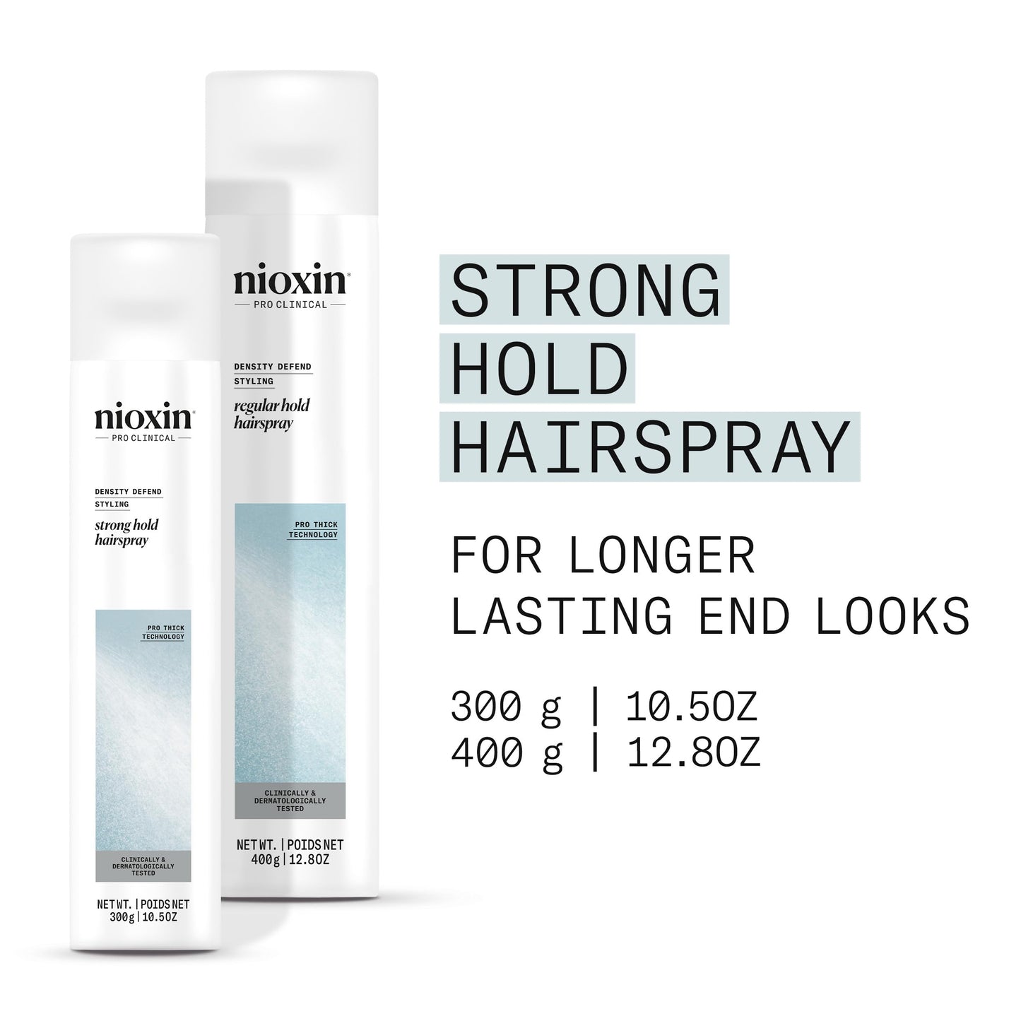 NIOXIN Density Defend Styling Strong Hold Hairspray For Long-Lasting Hairstyles Humidity Resistant 10.6 Fl oz.