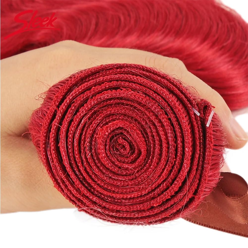Red Bundles Human Hair Burgundy Body Wave 3 Bundles 12 14 16 Inch Unprocessed Virgin Remy Wine Red Body Wave Bundle Human Hair Extensions