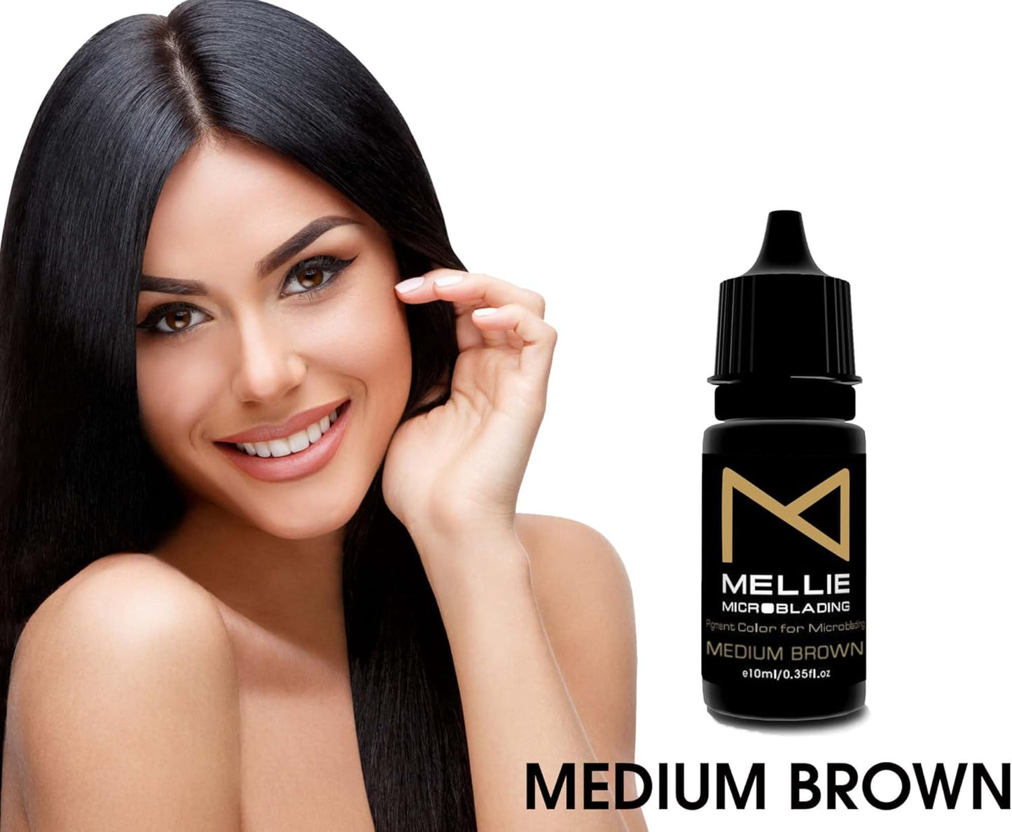 Microblading Pigment - Medium Brown 10 ml | Medical Grade, No Mixing, Long Lasting for Professionals