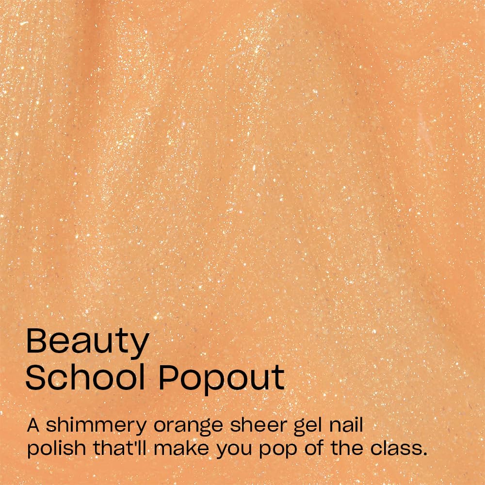 OPI GelColor Beauty School Popout | Sheer Pastel Orange with Gold Shimmer LED Cure Gel Nail Polish | Salon-Quality Shine, Long-Lasting Wear | 0.5 Fl Oz | OPI'm Dreaming Collection