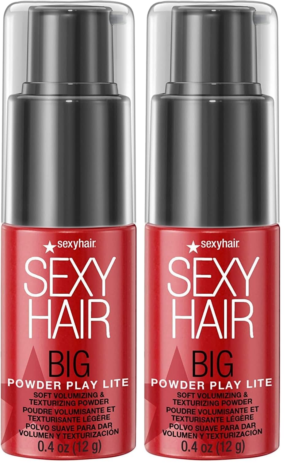 SexyHair Big Powder Play Lite Soft Volumizing & Texturizing,0.4 Oz | Up to 50% More Volume | Lightweight-| Invisible,(Pack of 2)