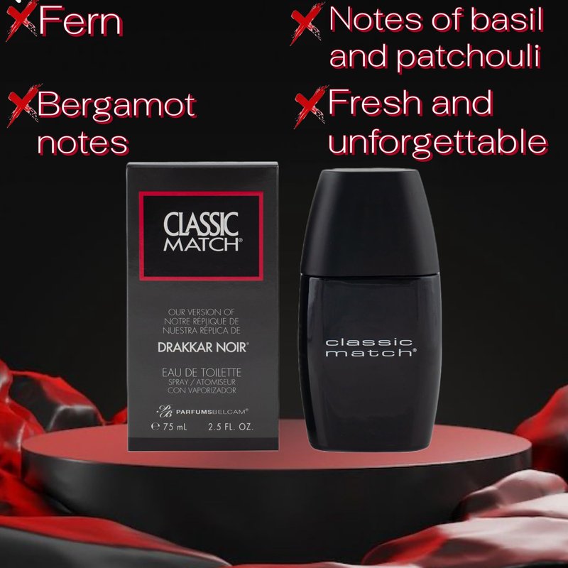 PB ParfumsBelcam Classic Match our Version of Drakkar Noir EDT,2.5 Fl Oz (F37437-04-DN) (Pack of 2)