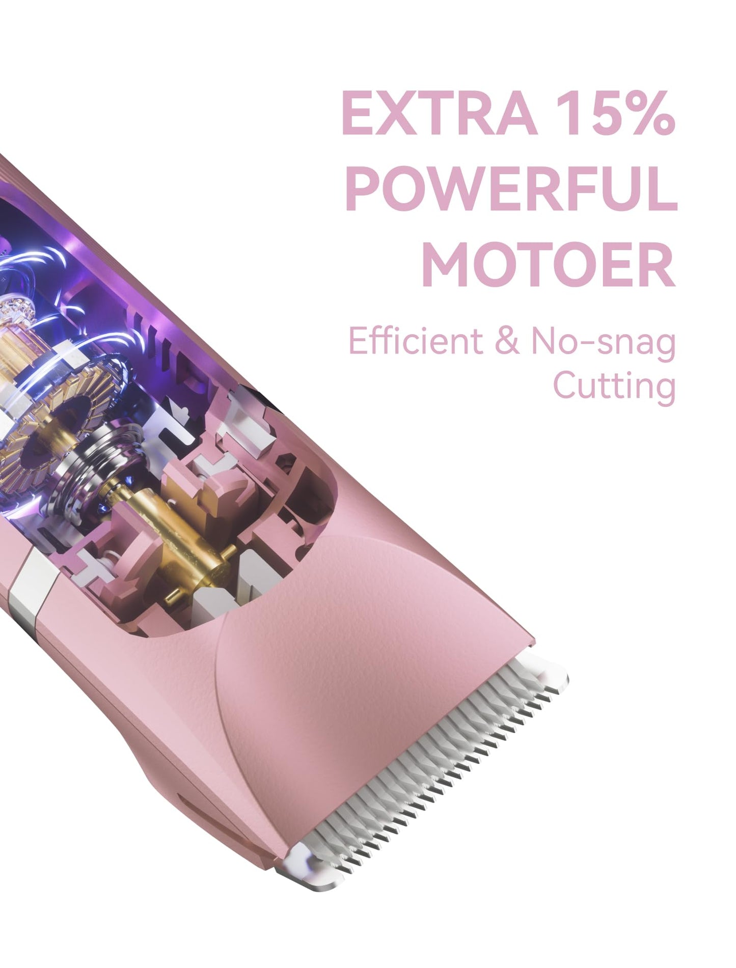 Pubic Hair Trimmer for Women-Unibono Bikini Trimmer, Replaceable 3-in-1 Electric Razors for Women, Electric Shaver in Poweverful Motor, Waterproof Personal Trimmer Groomer for Body Hair (Rose Gold)