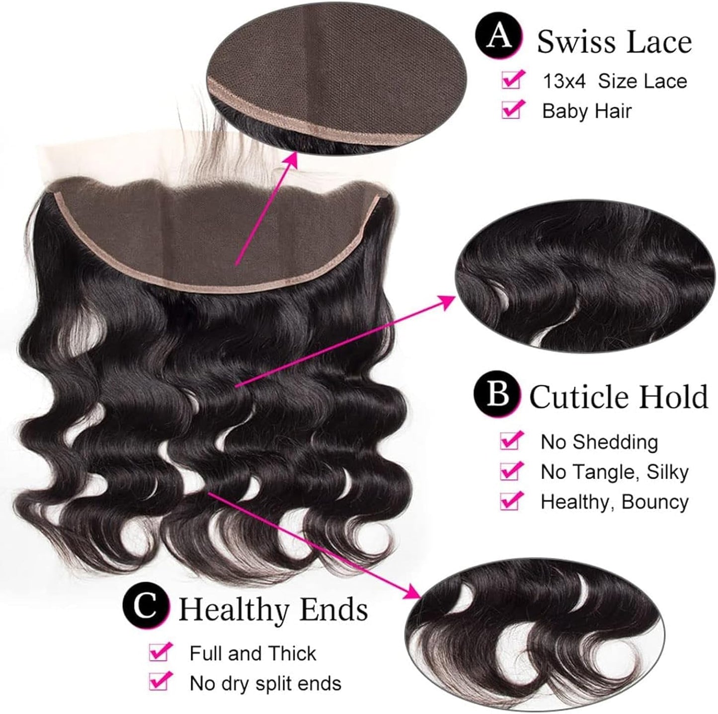 13x4 Lace Frontal Closure Body Wave
