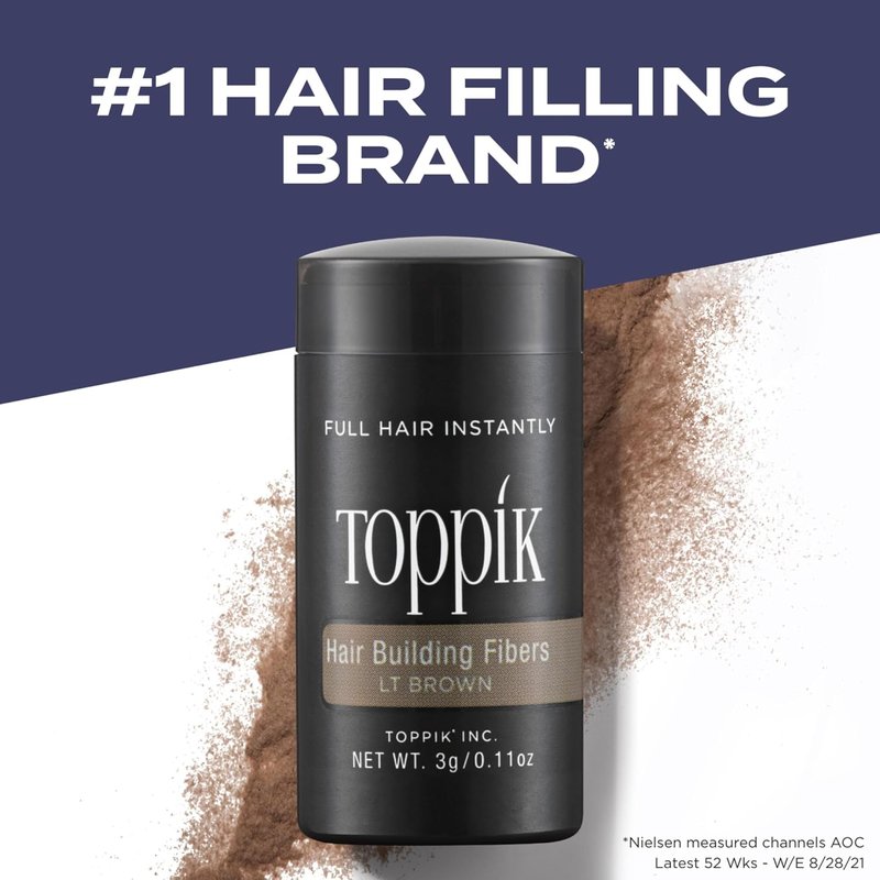 Toppik Hair Building Fibers - Instantly Thicker & Fuller Hair | 9 Shades, 4 Size Options