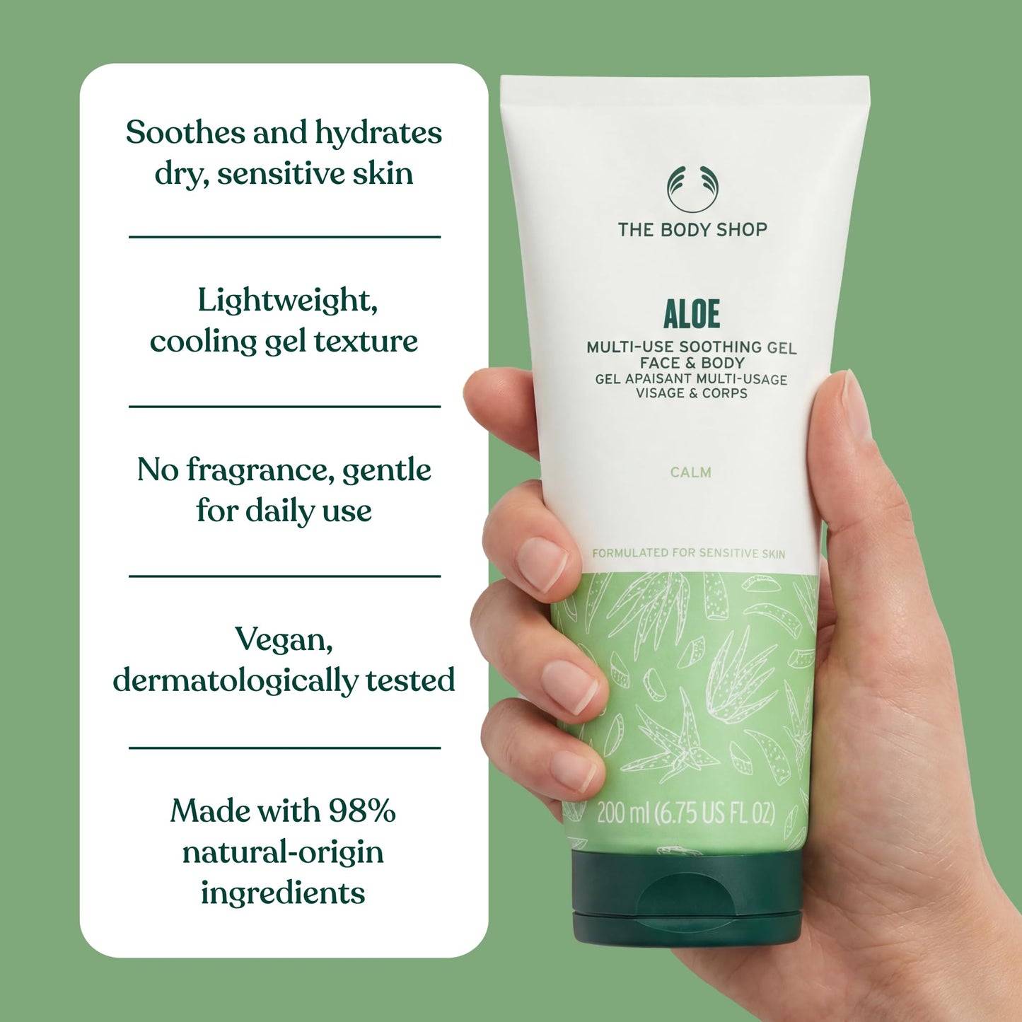 The Body Shop Aloe Multi-Use Soothing Gel, 6.76 Fl Oz