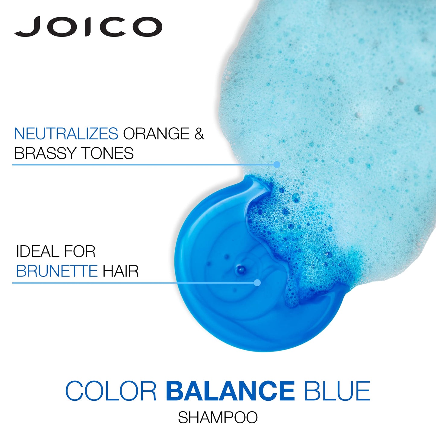 Joico Color Balance Blue Shampoo & Conditioner| For Lightened Brown Hair | Eliminate Brassy Orange Tones | Boost Color Vibrancy | Protect Against UV Radiation | With Rosehip Oil & Green Tea Extract