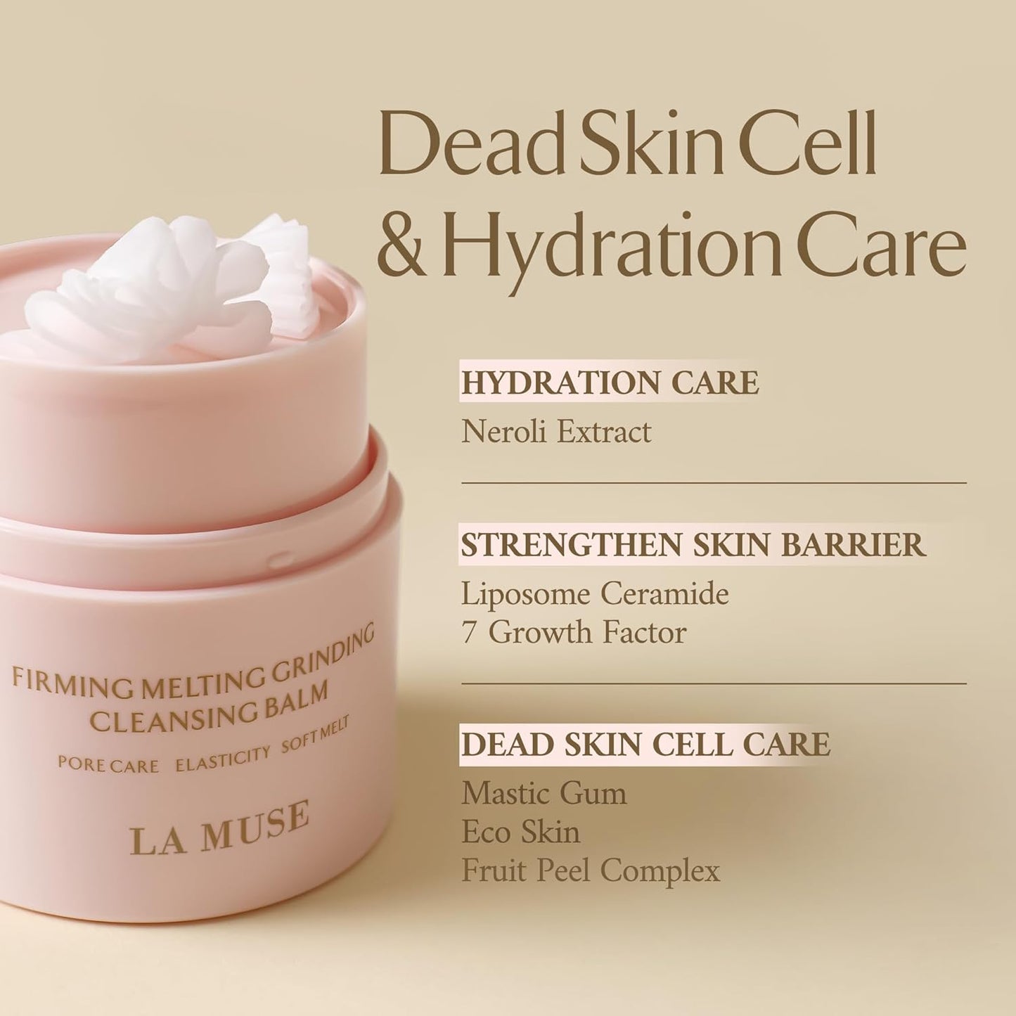 LA MUSE Cleansing Balm - Hydrating Makeup Remover & Exfoliator | 6.76 fl oz | Korean Skin Care