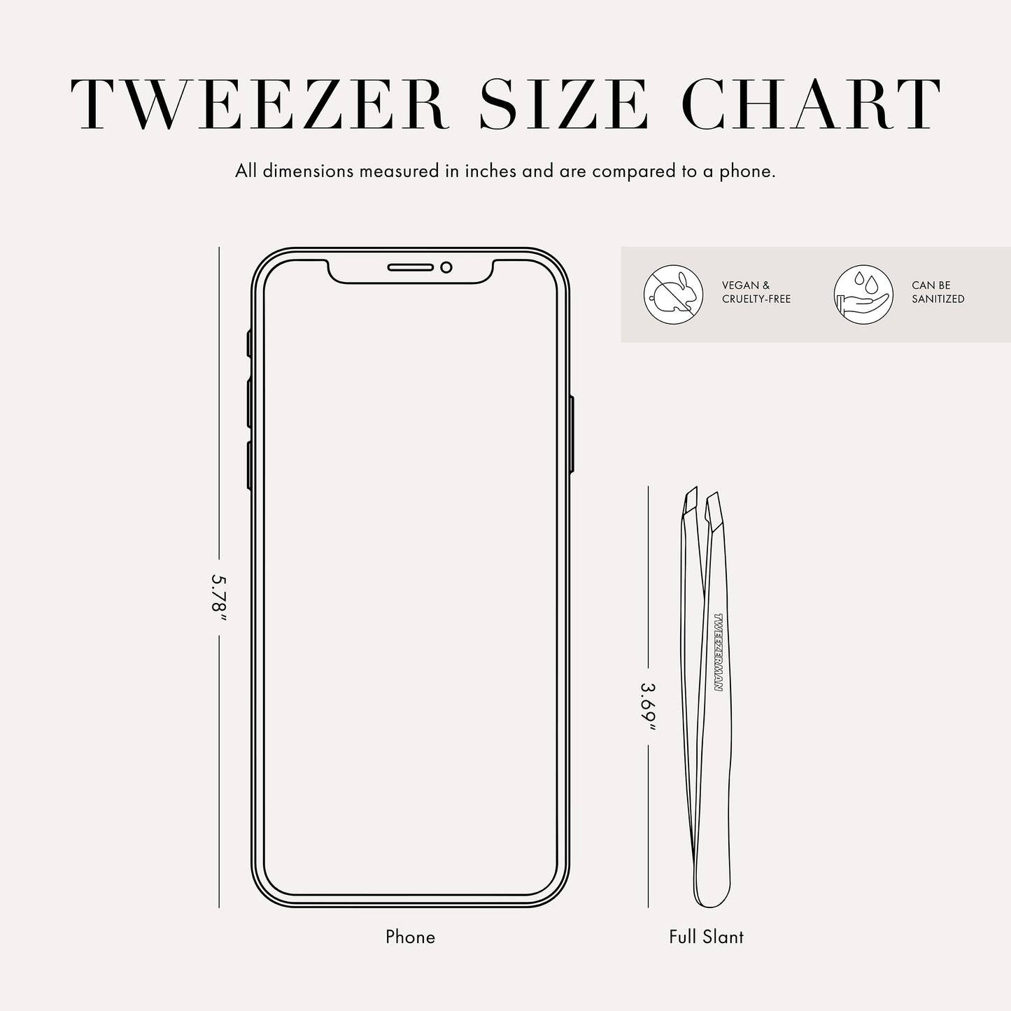 Tweezerman Slant Tweezer – Tweezers for Eyebrows Tea Rose