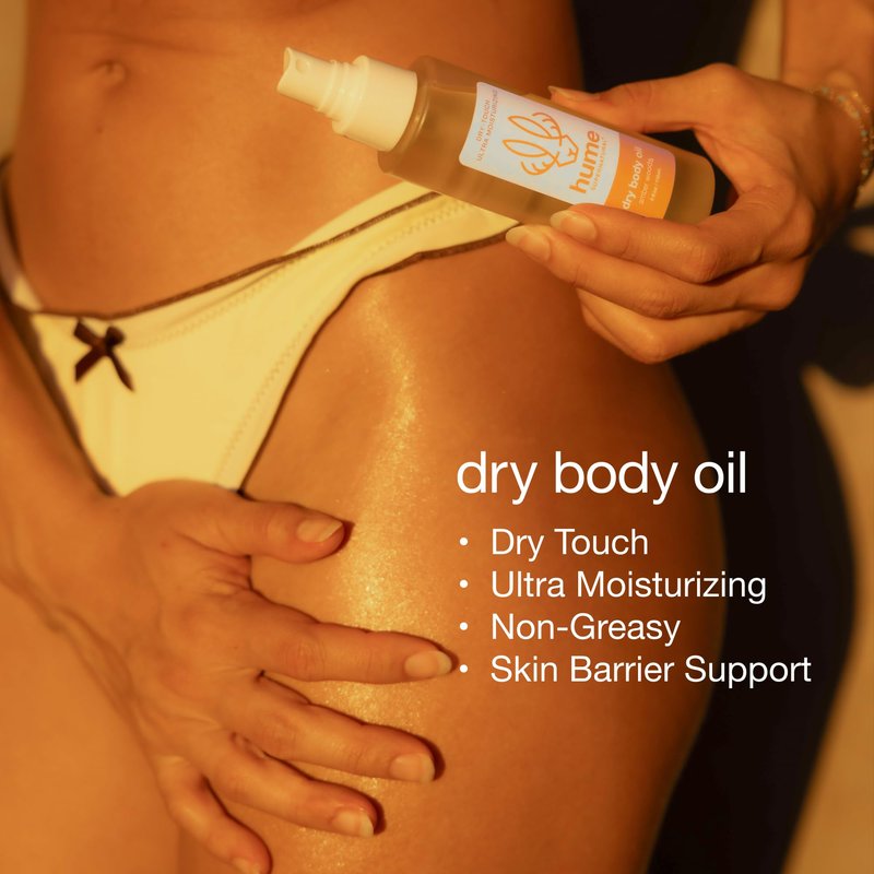 HUME SUPERNATURAL Dry Body Oil Spray - Moisturizing Oil for Dry Skin, After Shower Body Oils for Women and Men, Dry Oil Body Spray, Nourishing, Hydration, Glow