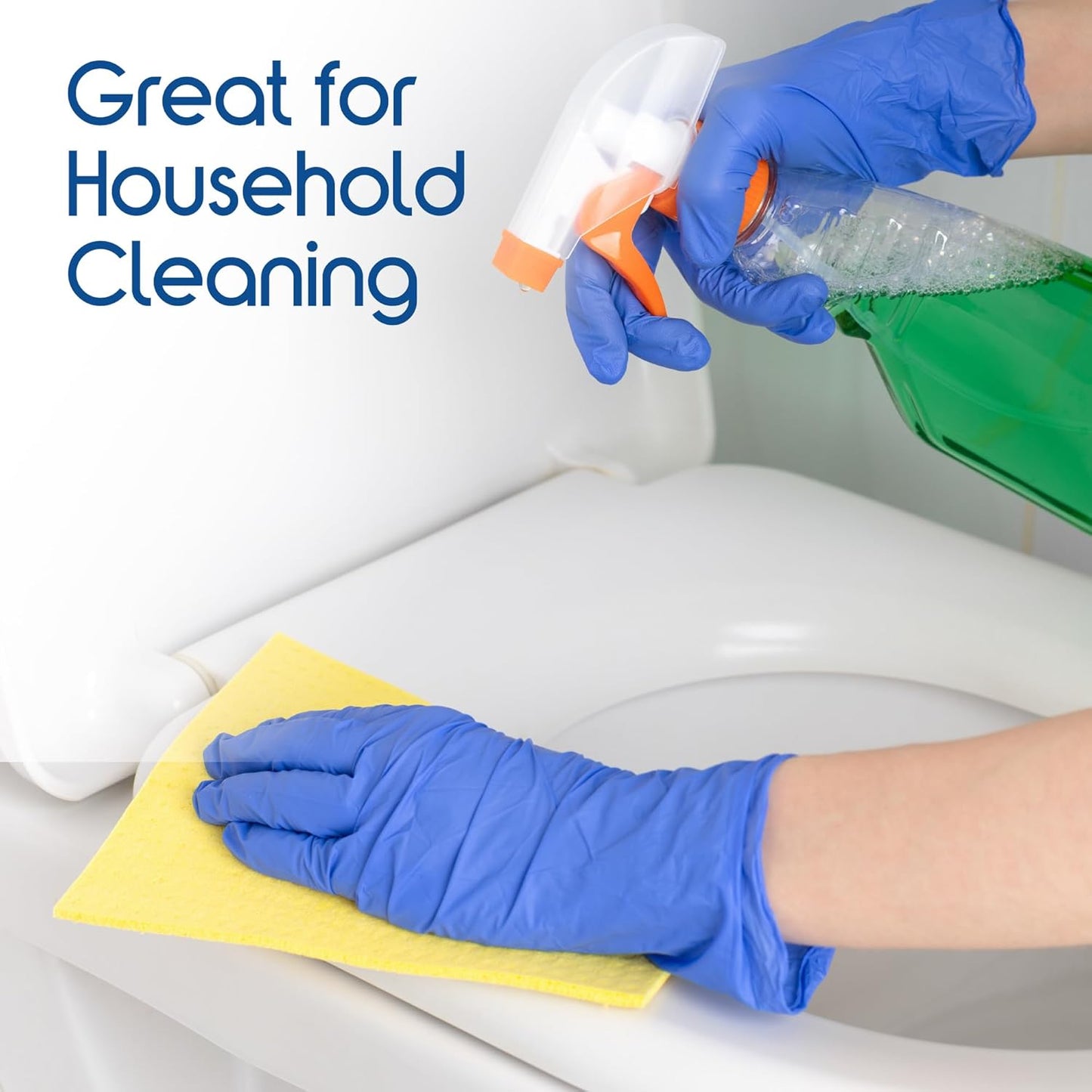 Cobalt Blue Nitrile Disposable Gloves - 4.5 Mil Thickness | Safety Medical Exam & Cleaning Use