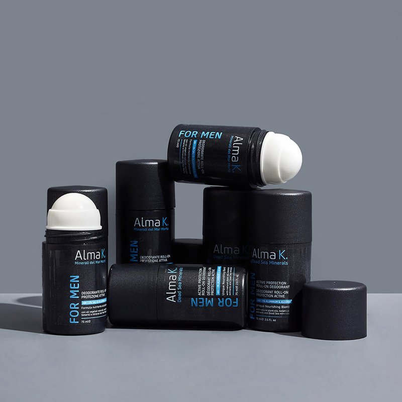 Alma K Active Protection Roll On Deodorant - Men's Deodorant - Aluminum Free Deodorant for Men - Alcohol-Free Deodorant for Sensitive Skin - 2.6 oz