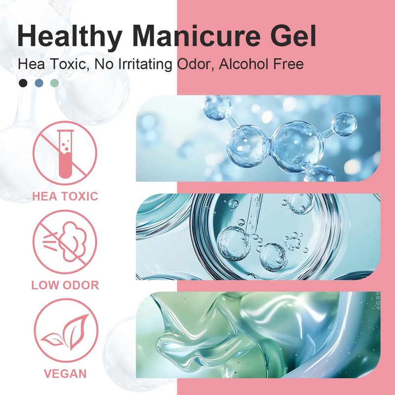 Gel Nail Polish Kit - 60 Colors Soak Off Gel Polish Set with UV Light | Perfect for DIY Nail Art