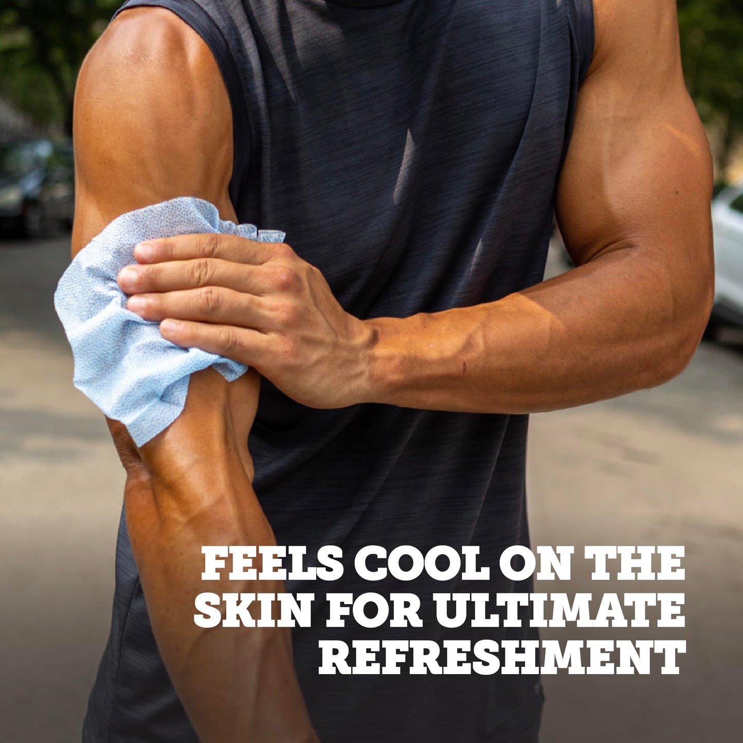 Oars + Alps Cooling Face & Body Wipes, Dual Sided Cleansing Wipes Towelettes for Post Workout, Activities,Commutes, Dermatologist Tested Skin Care with Menthol & Ginseng, Travel Friendly, 14ct