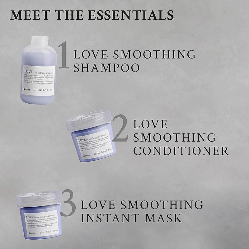 Davines LOVE Hair Smoother Cream, Taming Leave-On Anti-Frizz Formula for Wavy, Unruly, Coarse Hair - Moisturizes & Smooths Without Leaving Residues or Weighing Down with Olive Extract, 5.07 Fl Oz
