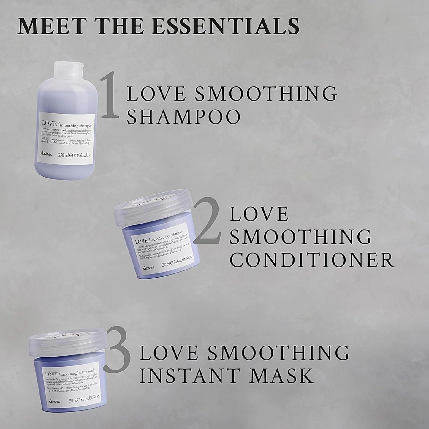 Davines LOVE Hair Smoother, Leave-On Cream To Smooth Frizzy, Unruly Or Wavy Hair Weightlessly, 5.07 Fl. Oz.