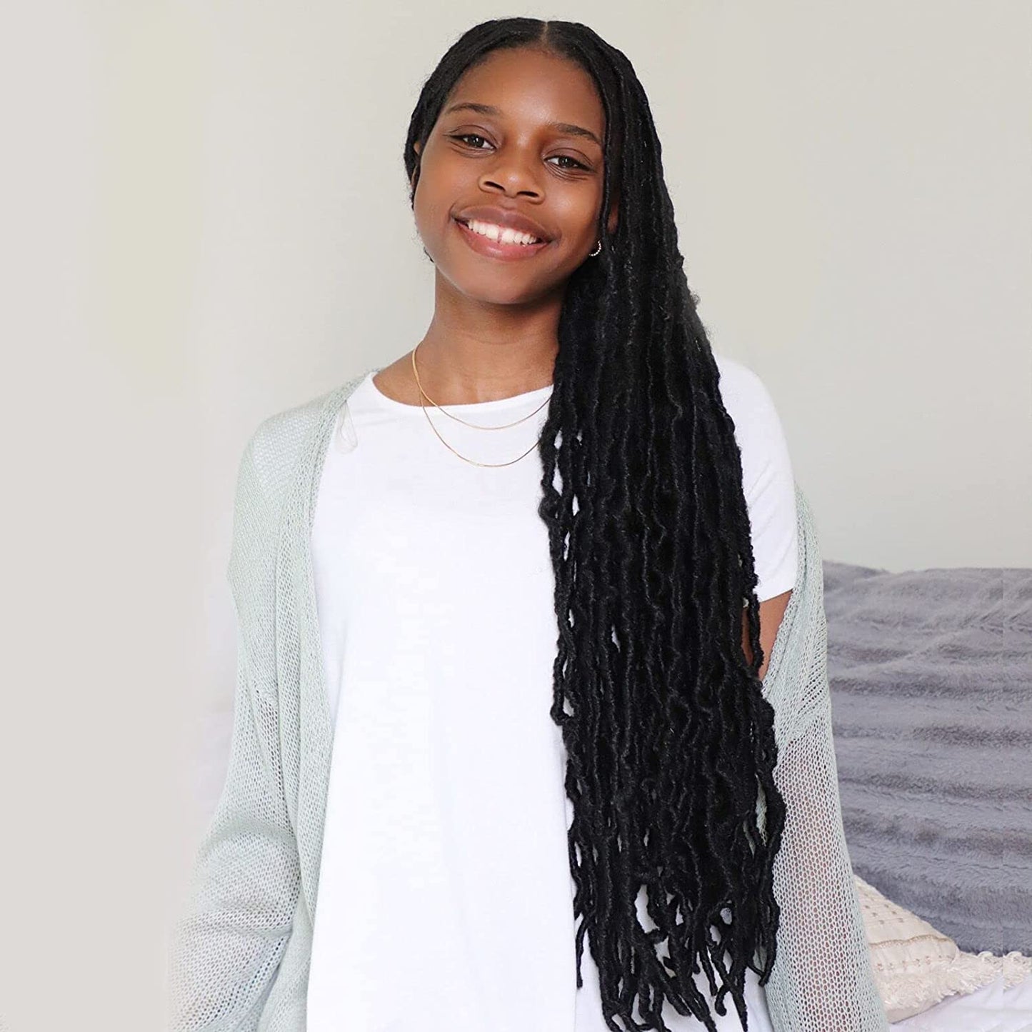 ToyoTress Marley Twist Braiding Hair - 18 Inch 6 Packs Black Marley Hair For Faux Locs, Marley Twist Crochet Hair Afro Kinky Curly Crochet Braids Synthetic Braiding Hair (18 Inch, 1B-6P)