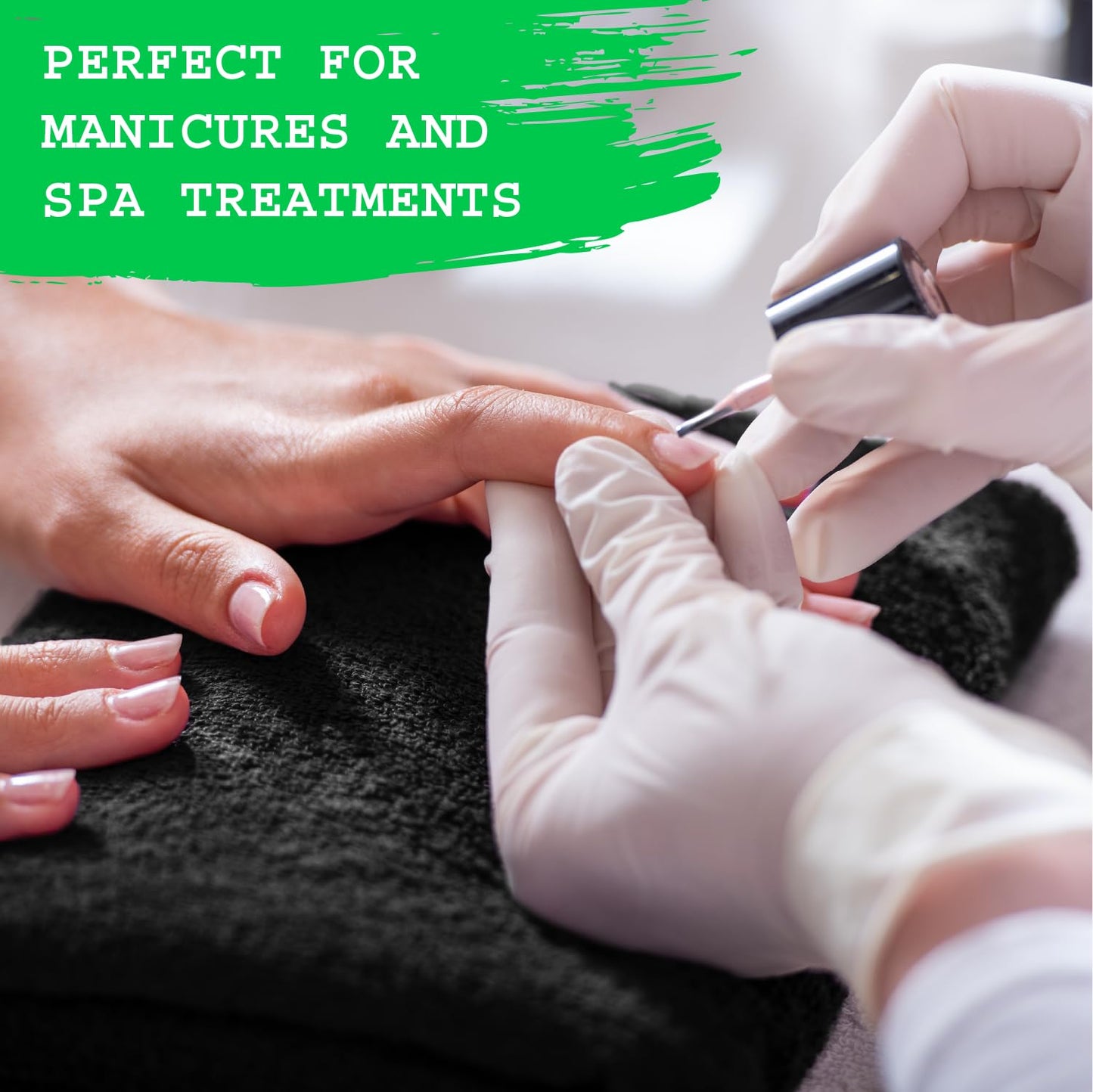 GREEN LIFESTYLE Black Microfiber Bleach Safe Towel Bulk Sets, Premium Spa Quality, Super Soft and Absorbent for Gym, Pool, Spa, Salon and Home (24 Pack)