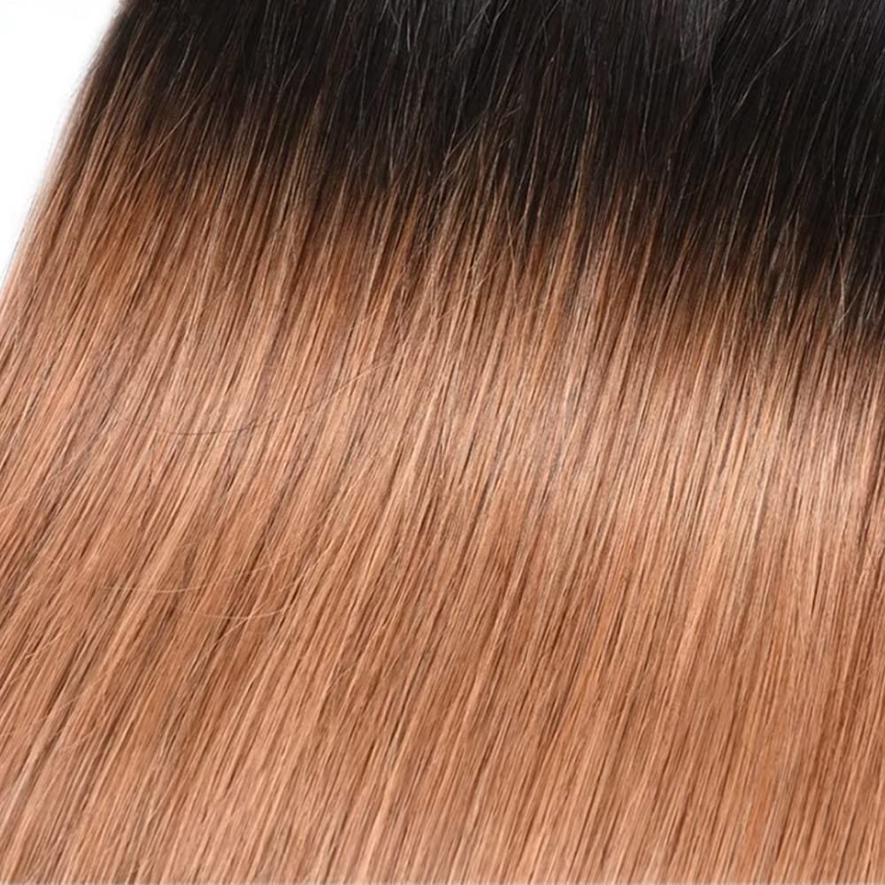Capurchra 3CA 1B30 Straight Human Hair Bundle 20 Inch