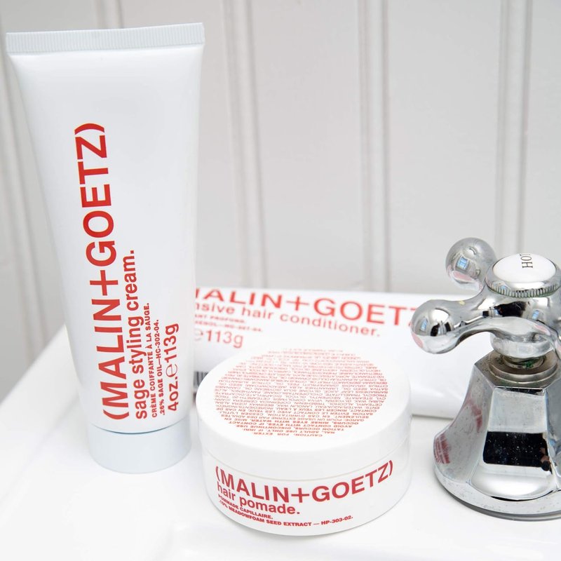 MALIN+GOETZ Sage Styling Cream - Flexible Hold for All Hair Types | Adds Shine, Definition & Volume | Nourishing Formula (1 Fl Oz / 4 Fl Oz)