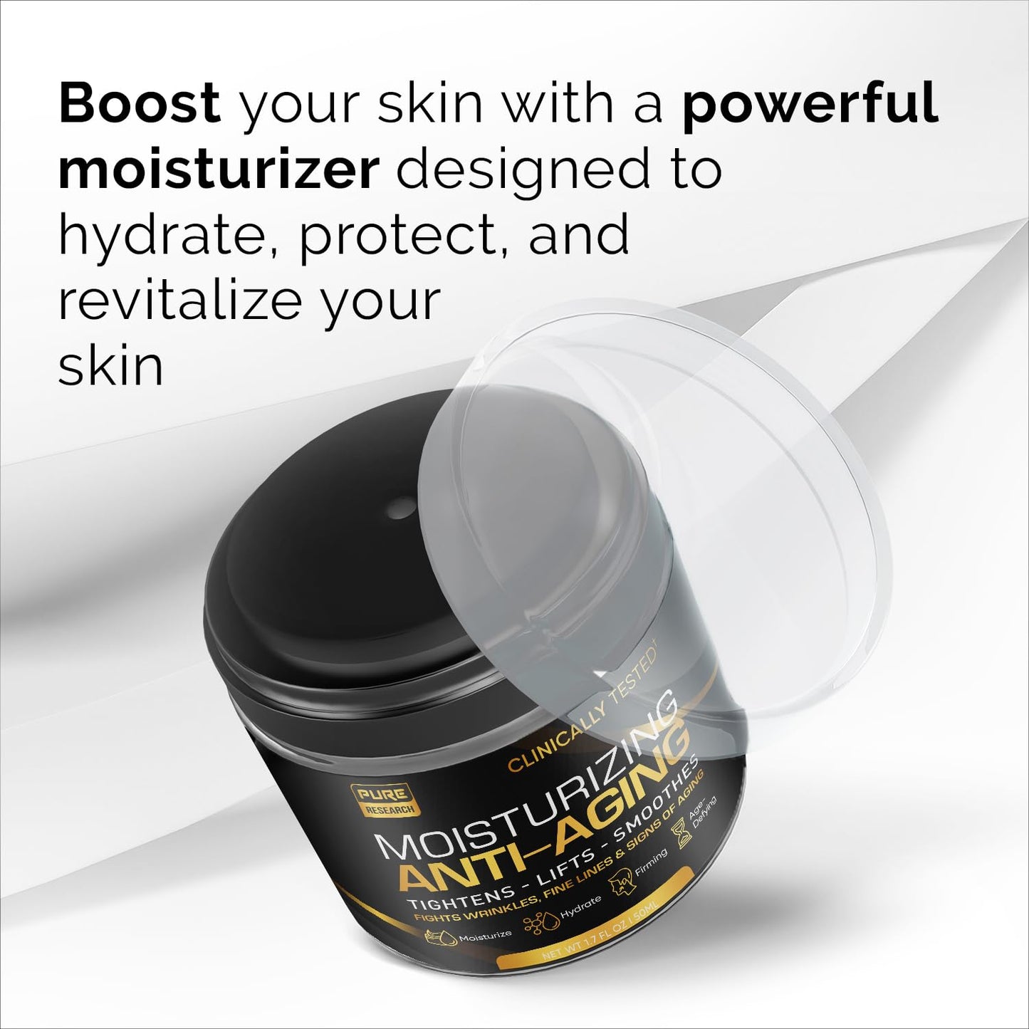 Men's Face Cream Moisturizer - Anti-Aging Collagen, Retinol & Hyaluronic Acid | 1.7 oz Day & Night Skin Care