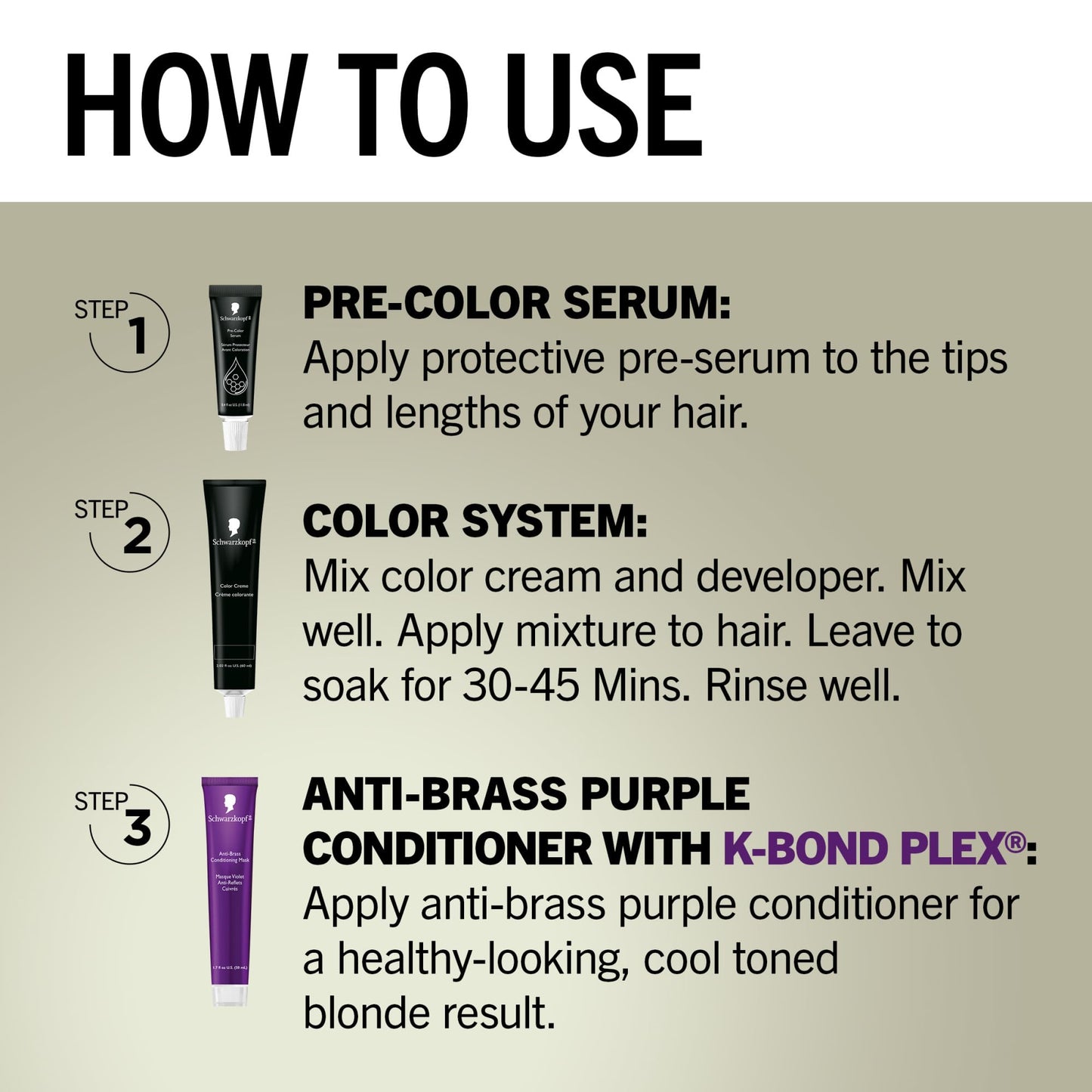 Schwarzkopf Keratin Blonde Hair Dye, 001 High Lift Platinum Blonde, Professional Quality Permanent Hair Color, Bond Enforcing System, Pre-Color Serum & Purple Conditioner Included