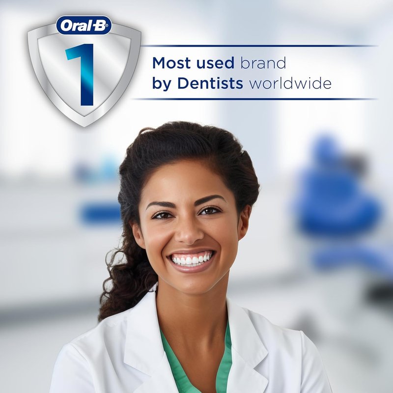 Oral-B Rechargeable Electric Toothbrush - iO5 Deep Clean & Whiten, 5 Modes, Visual Pressure Sensor | Black, Travel Case, 3 Heads