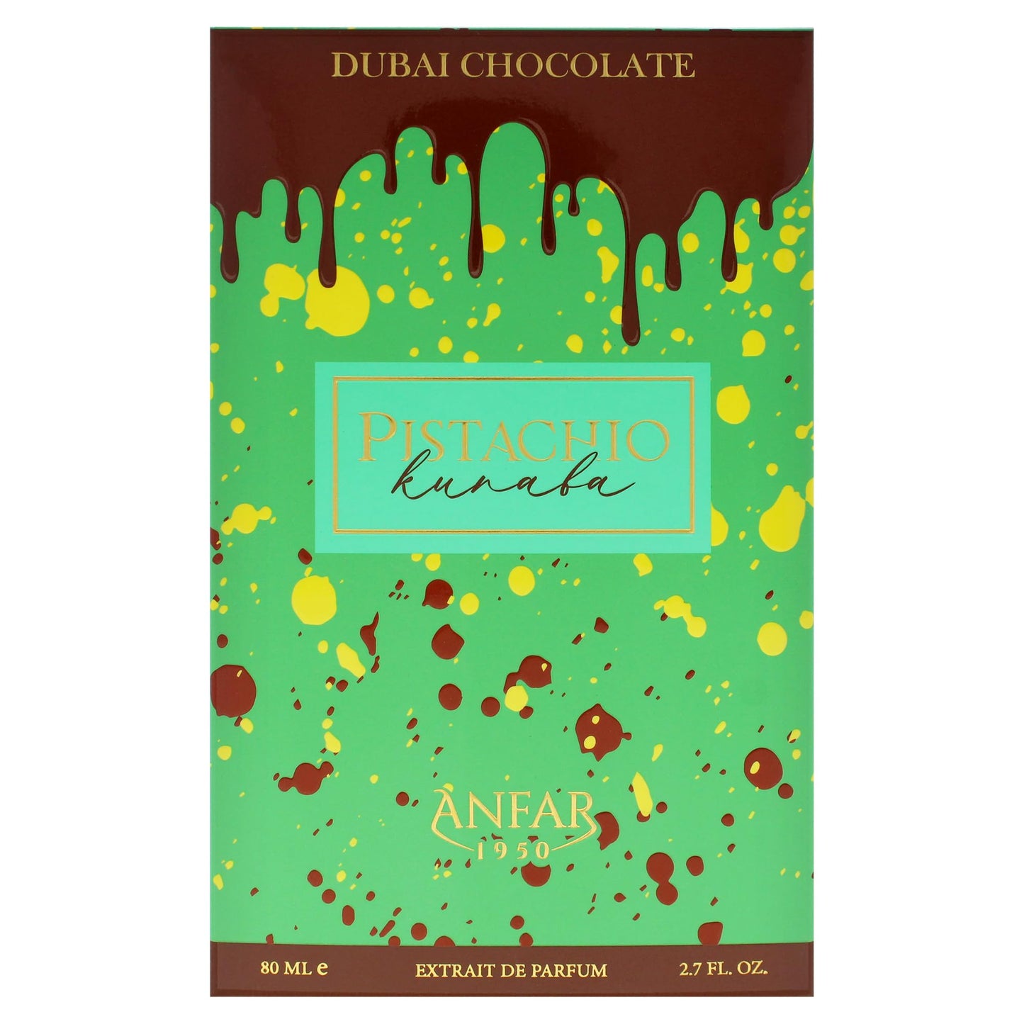 Pistachio Kunafa by Anfar 1950 – Decadent Luxury Perfume for Men & Women, Rich Chocolate, Pistachio, Amber Vanilla & Cardamom Notes, 80ml Extrait De Parfum