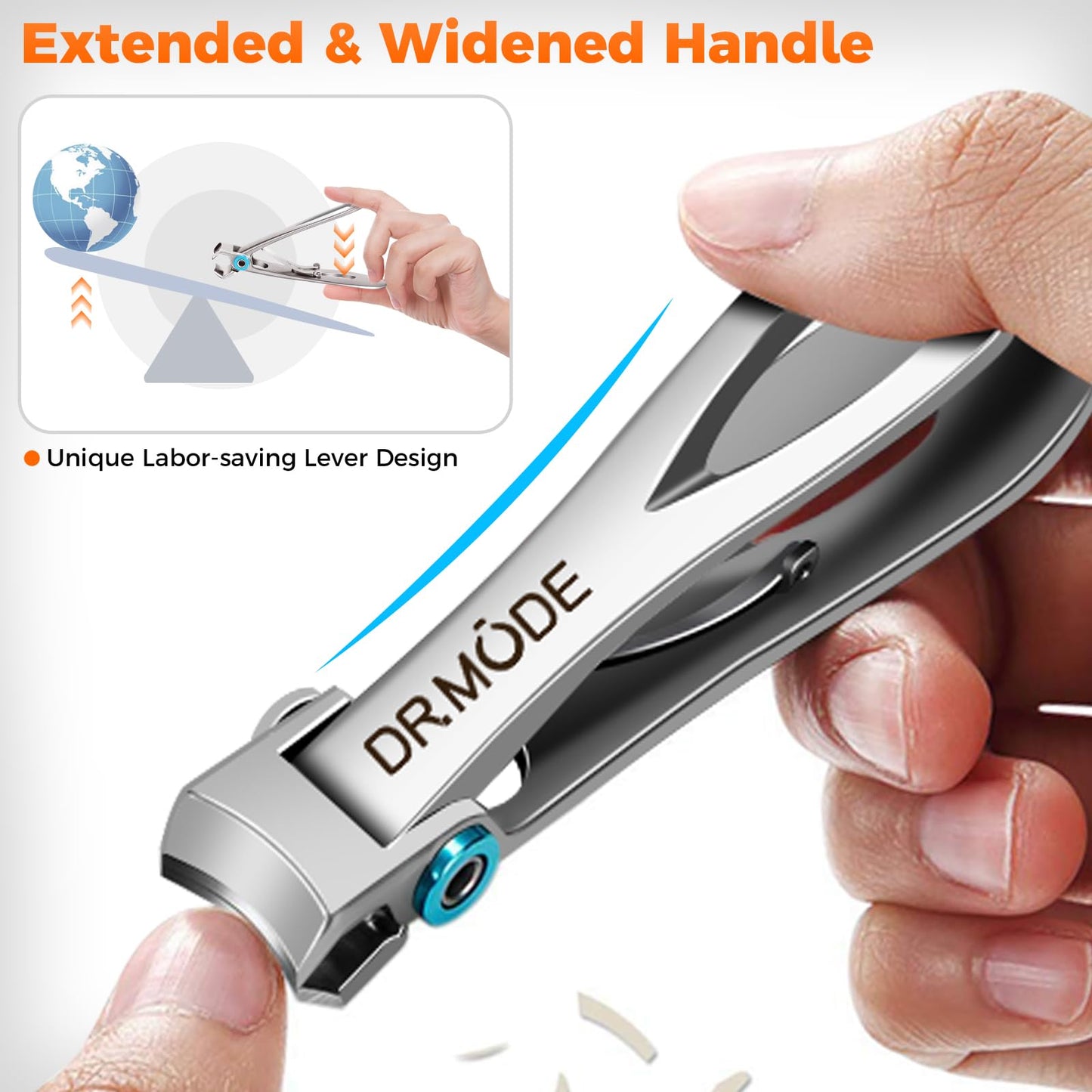 Toenail Clippers for Thick Toenails for Seniors, Large Toe Nail Clippers for Men Thick Ingrown Nails with Wide Jaw Opening, Heavy Duty Upgraded Slanted Curved Finger Nail Clippers Adult Nail Cutter