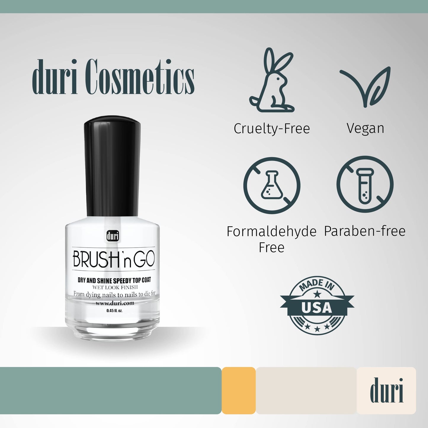 duri Brush’n Go Dry and Shine Speedy Top Coat (Brush'N Go (Pack of 3))