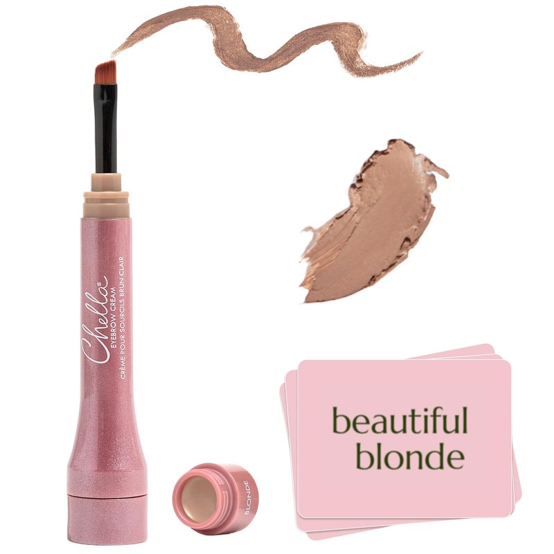 Chella Eyebrow Cream, Beautiful Blonde - Vegan, Cruelty Free, Paraben Free, Gluten Free Eyebrow Pomade Makeup - Long Wearing, Velvet Consistency, Water Proof