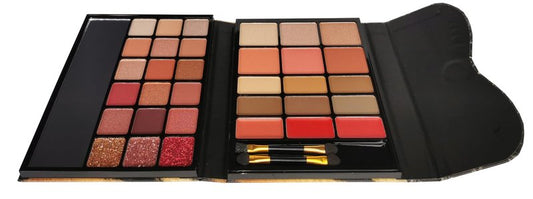 33 Color Eyeshadow Palette with Blush & Highlighter – Professional All-in-One Makeup Set for Eyes & Face | Matte, Metallic & Glitter Shades | Travel-Friendly Beauty Gift Set