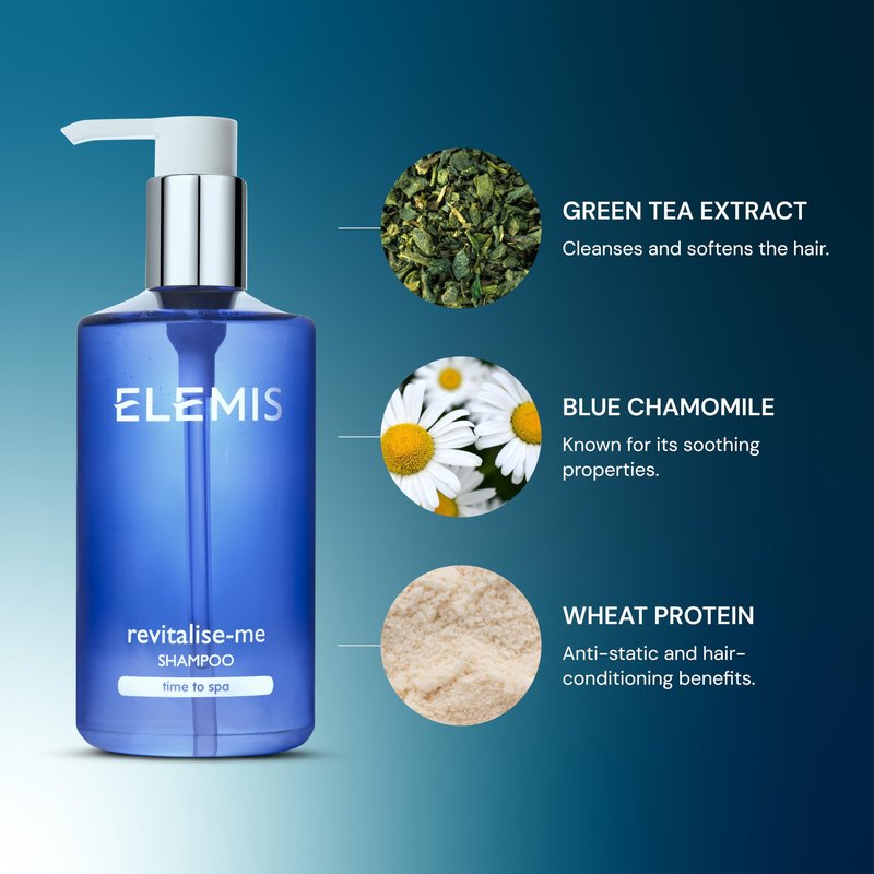ELEMIS Revitalize-Me Shampoo with Basil,Thyme scent, 10.1 Fl Oz
