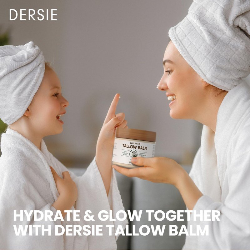 (Pack of 2) Dersie Tallow Sunscreen SPF 30 – Mineral UV Defense with Non-Nano Zinc Oxide – Face & Body Sun Protection for Adults & Kids – 100% Grass-Fed Beef Tallow for Moisture Retention (2.12 oz)
