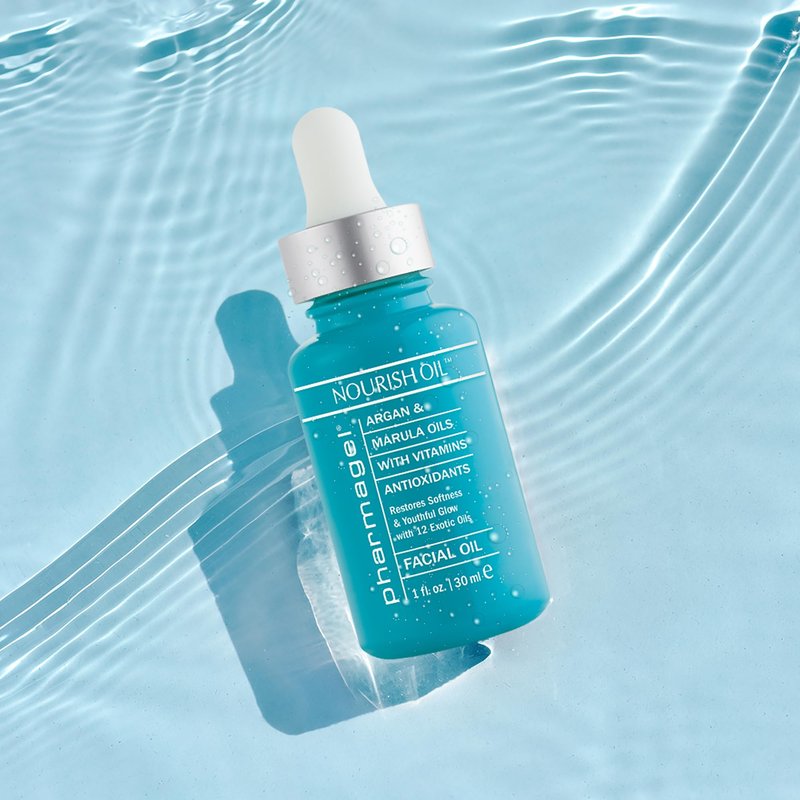 Pharmagel Nourish Facial Oil | Anti Aging Face Oil with 12 Exotic Oils including Avocado and Rosemary Seed | Dry Skin Relief | 1.0 fl. oz.
