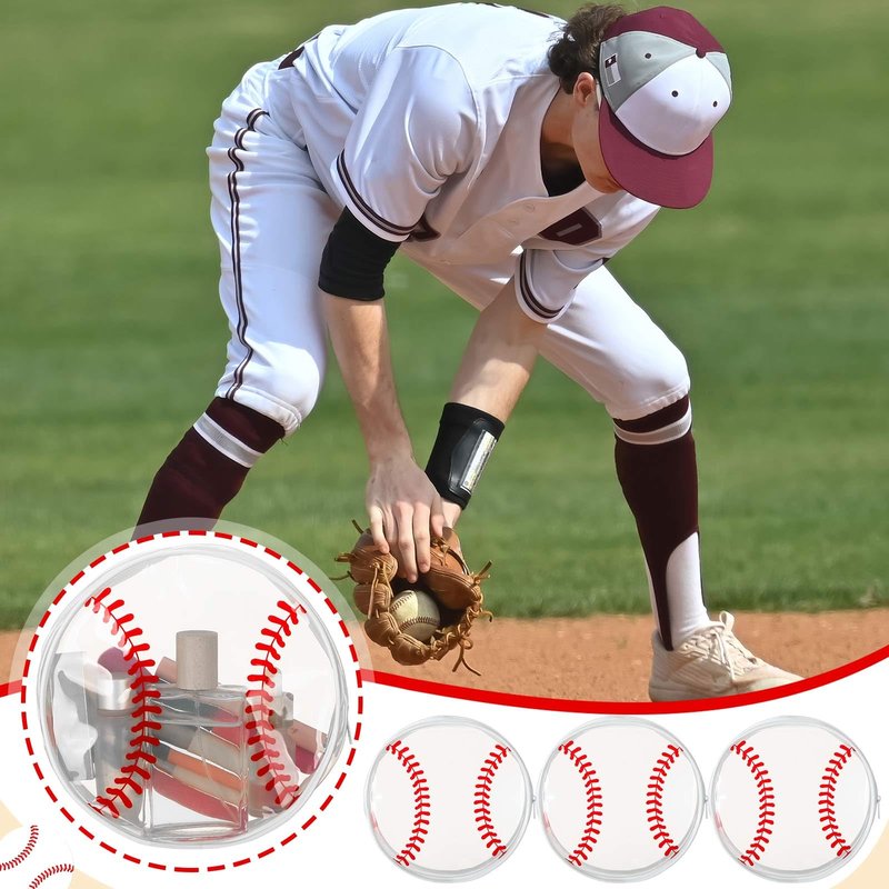 Reginary 12 Pcs Baseball Cosmetic Bag Gifts Accessories for Makeup Bags PVC Clear Cheer Base Ball Case Toiletry Zipper Pouch Waterproof Travel Handbag Purses Organizer for Baseball Team Gift