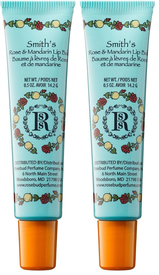 Rosebud Perfume Co. 1678663 Mandarin and Rose Lip Balm Tube 0.5 oz (Pack of 2)