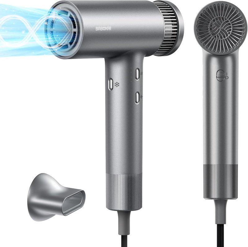 High-Speed Ionic Hair Dryer - Low Noise Blow Dryer with Brushless Motor | Fast Drying & Cool-Shot Thermo-Control