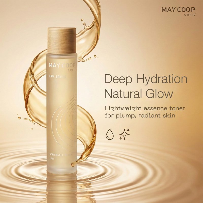 May Coop Raw Sauce Moisture Essence Toner | Hydrating Face Toner | Rice Toner for Dry, Sensitive & Acne-Prone Skin | Pore Refining Korean Skincare with Centella & Birch Sap 5.07 fl oz