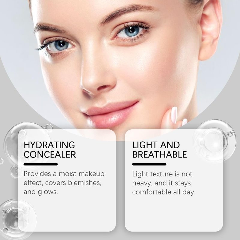Under Eye Concealer - EELHOE Under Eye Brightener, Instantly Brightener Stick, Waterproof Under Eye CC Concealer, Color Brightener for Dark Circles (Lvory)