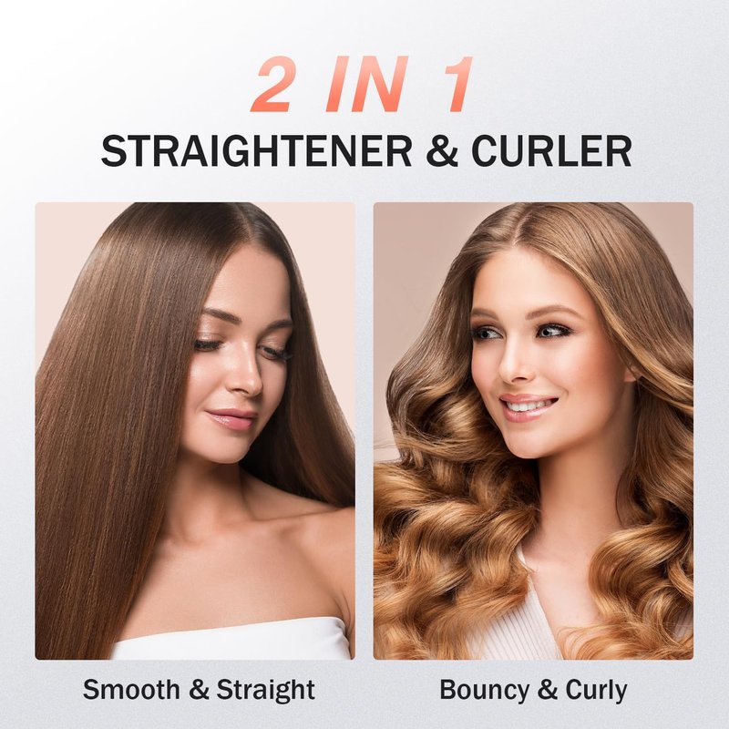 MiroPure Hair Straightener - 1 Inch Titanium Plates, Fast 15S Heat-Up, Dual Voltage with Auto Shut-Off | Professional Ceramic Ion Iron
