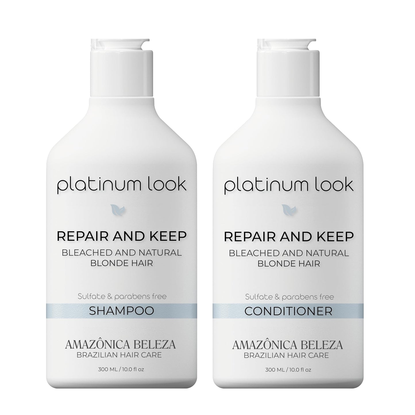 Purple Shampoo and Conditioner Set for Blonde Silver and Highlighted Hair, Neutralizes Brassy Tones While Hydrating and Repairing Dry Damaged Hair, Sulfate Free, 10 Oz