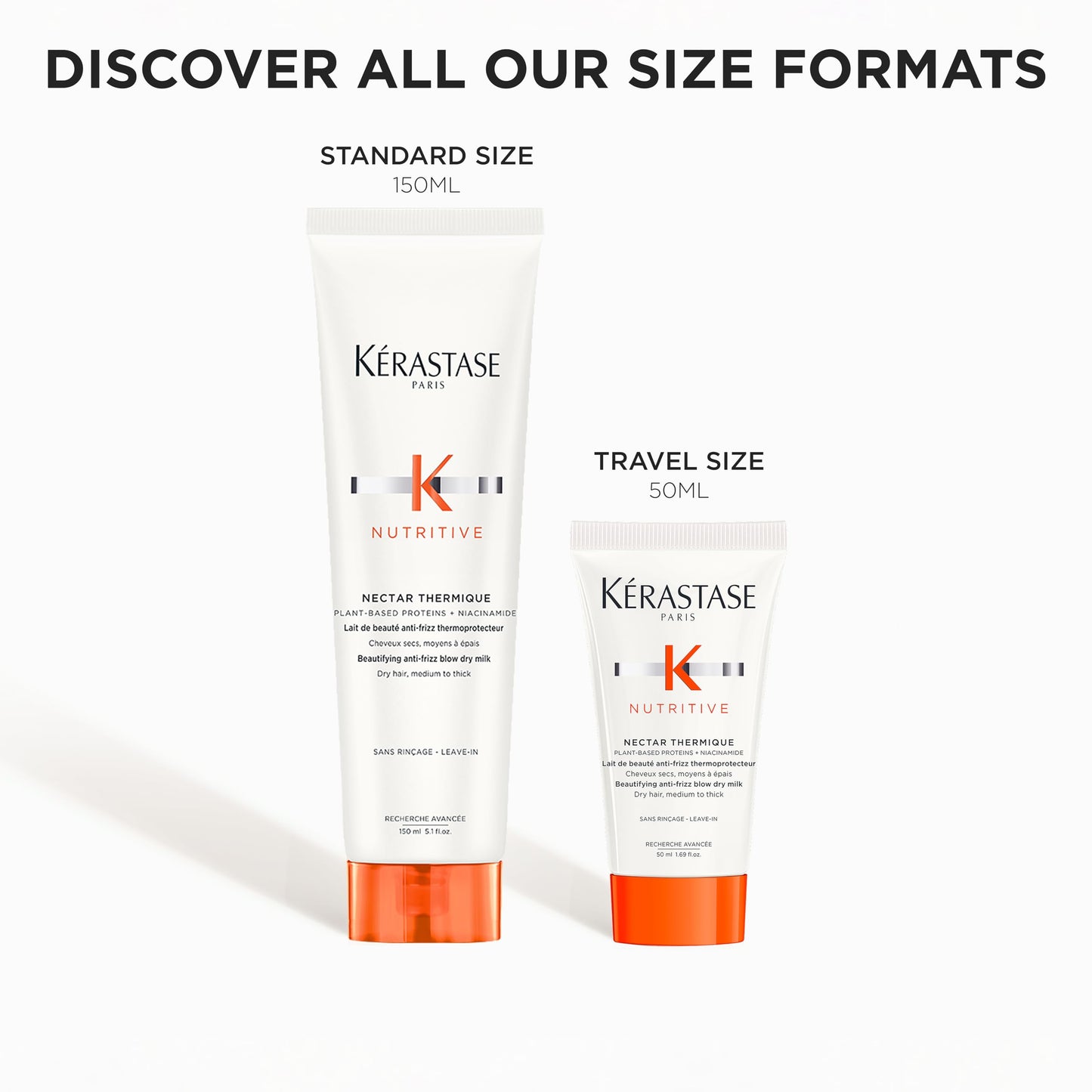 Kerastase Nectar Thermique Heat Protecting Cream - Anti-Frizz, Softness & Shine, Heat Protection, With Niacinamide, For Medium to Thick Dry Hair