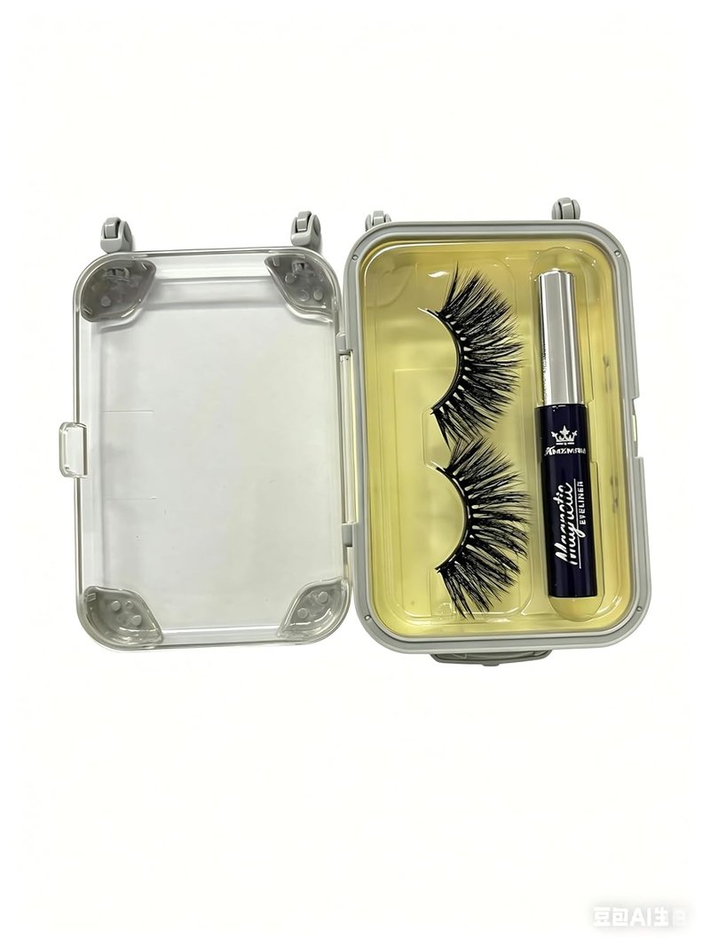 Magnetic Eyelashes Kit - Natural Look Waterproof Lashes & Eyeliner | Easy Application, Long-Lasting (Black)