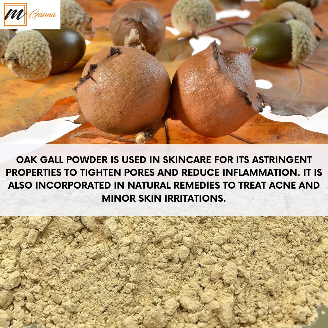 mGanna 100% Natural Oak Gall Powder 0.5 lbs / 227 GMS | Quercus Infectoria/Majuphal or Manjuphal