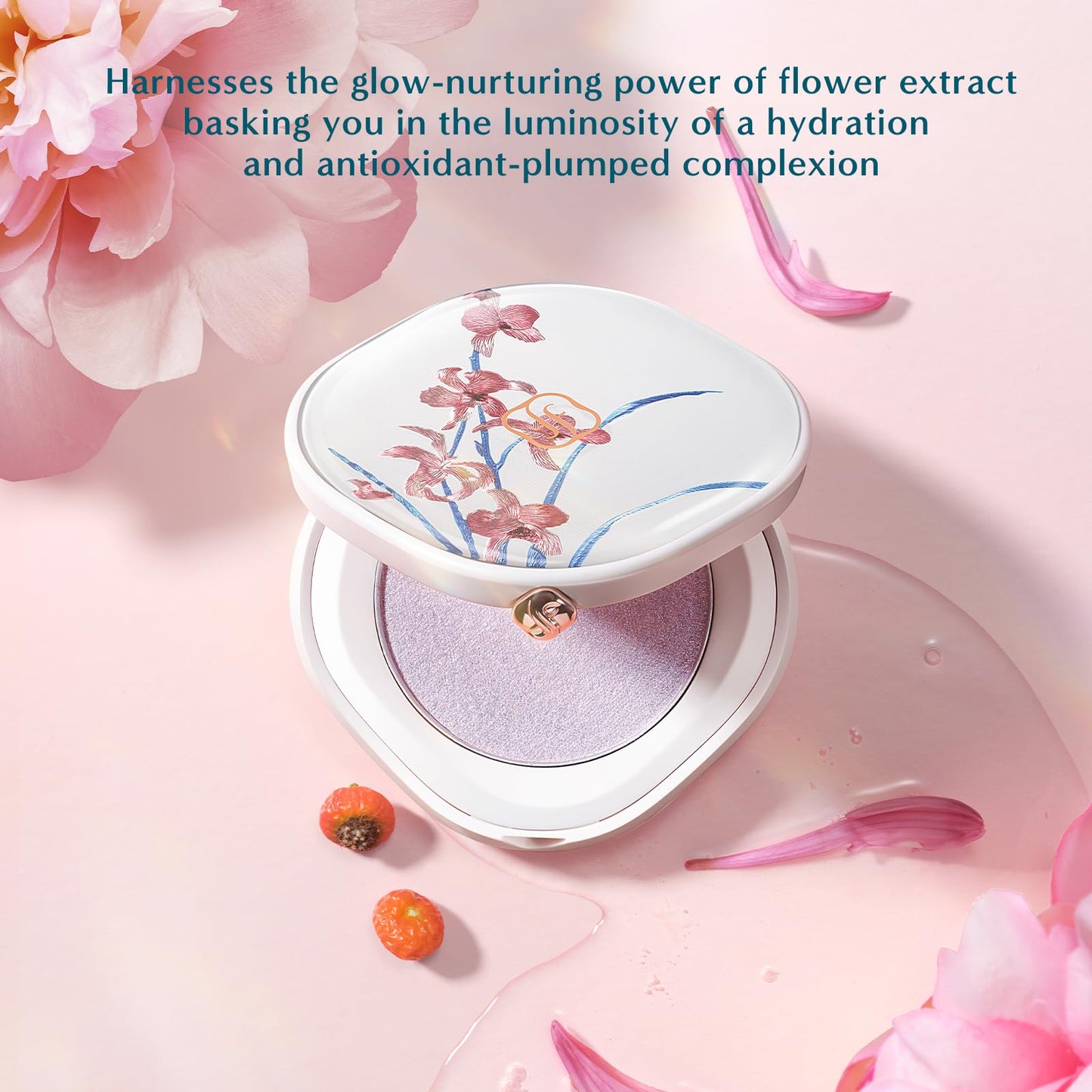 FLORASIS Gentle Waves Aqua Glow Highlighter (Ode to Embroidery) (03 Lilac Haze, 1 Count)