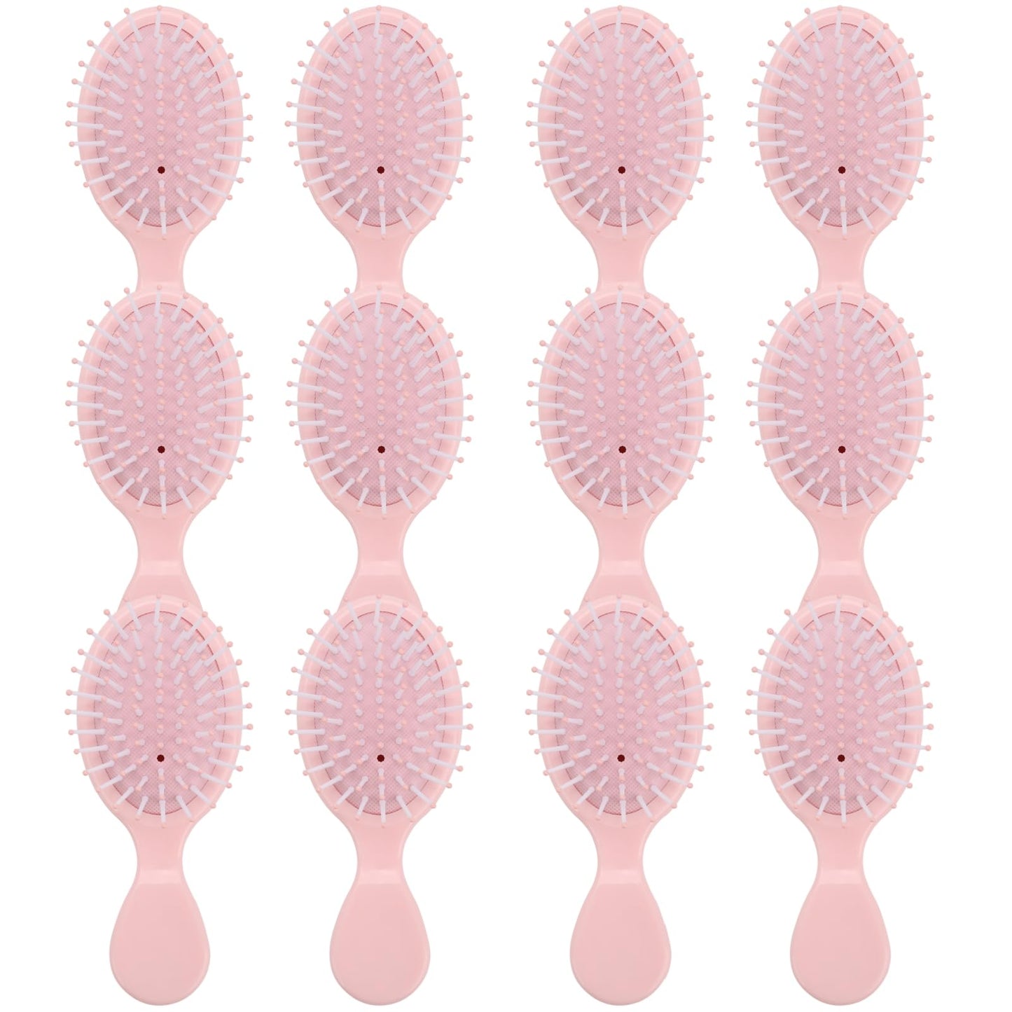 Bridesmaid Proposal Gifts 8pcs Mini Travel Brush bachelorette party accessories Cute hair Brush for Wedding Party Favors for Wedding Party Favors (Pink, 12pcs)